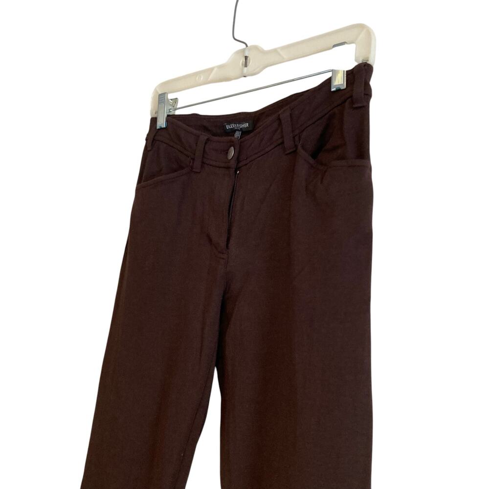 Eileen Fisher Maroon Bootcut Pants Womens Sz 28 Stretch Mid Rise Business Comfy - Picture 11 of 16